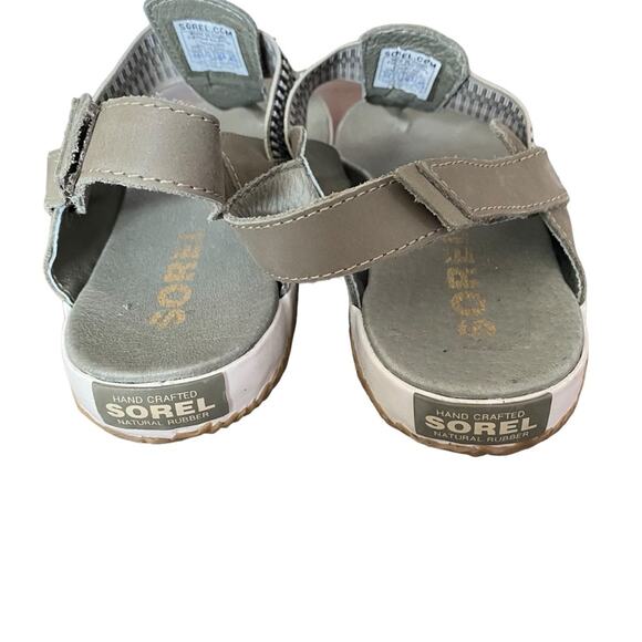 Sorel Out N About Plus Walking Leather Sage Green Sandals size 9.5 - Picture 6 of 11